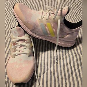 Adidas Sneakers in Pink with White and Yellow Accents